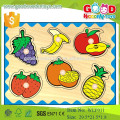 Mais popular jogo educacional de educação pré-escolar quebra-cabeças de frutas de madeira para crianças